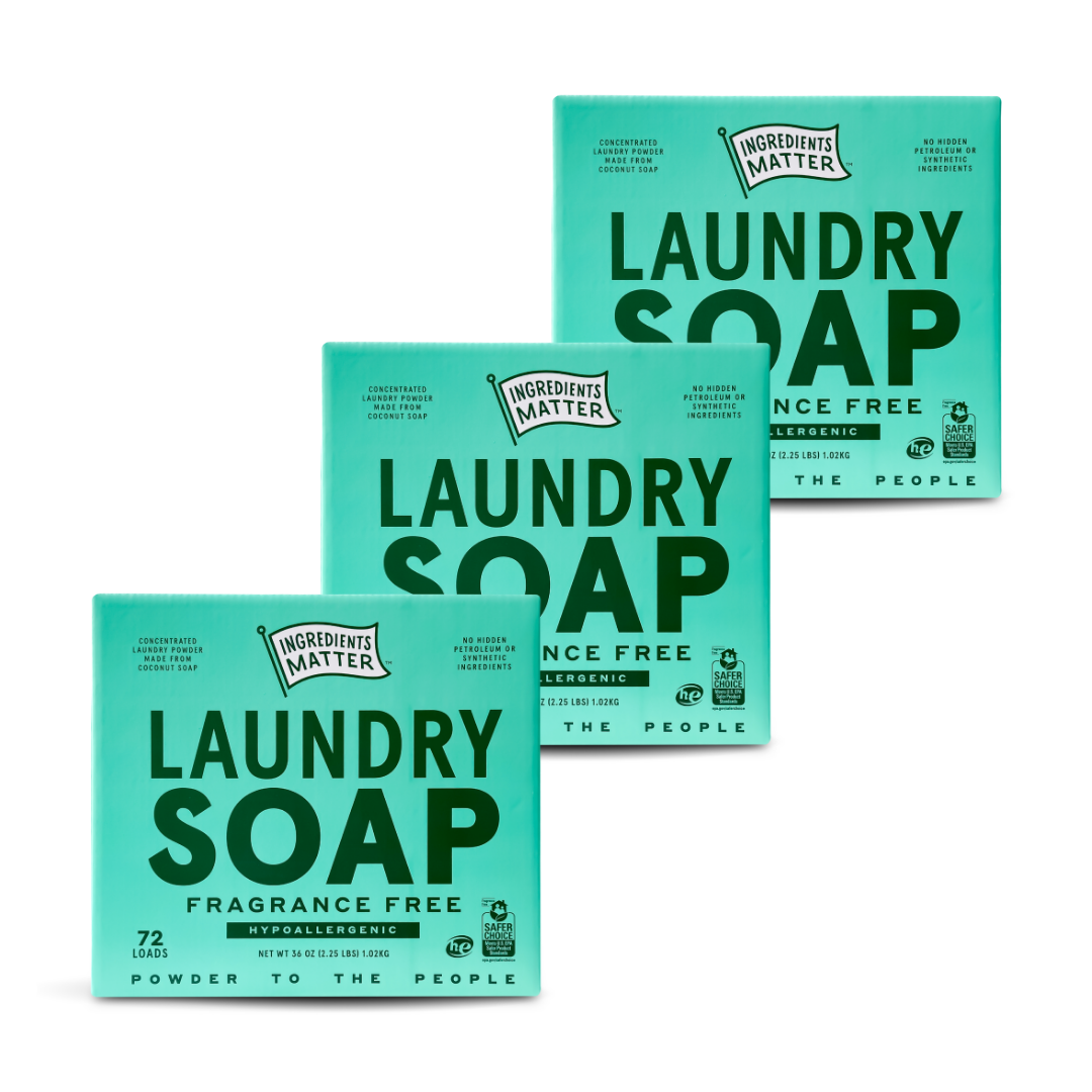 All-natural hypoallergenic fragrance free laundry soap