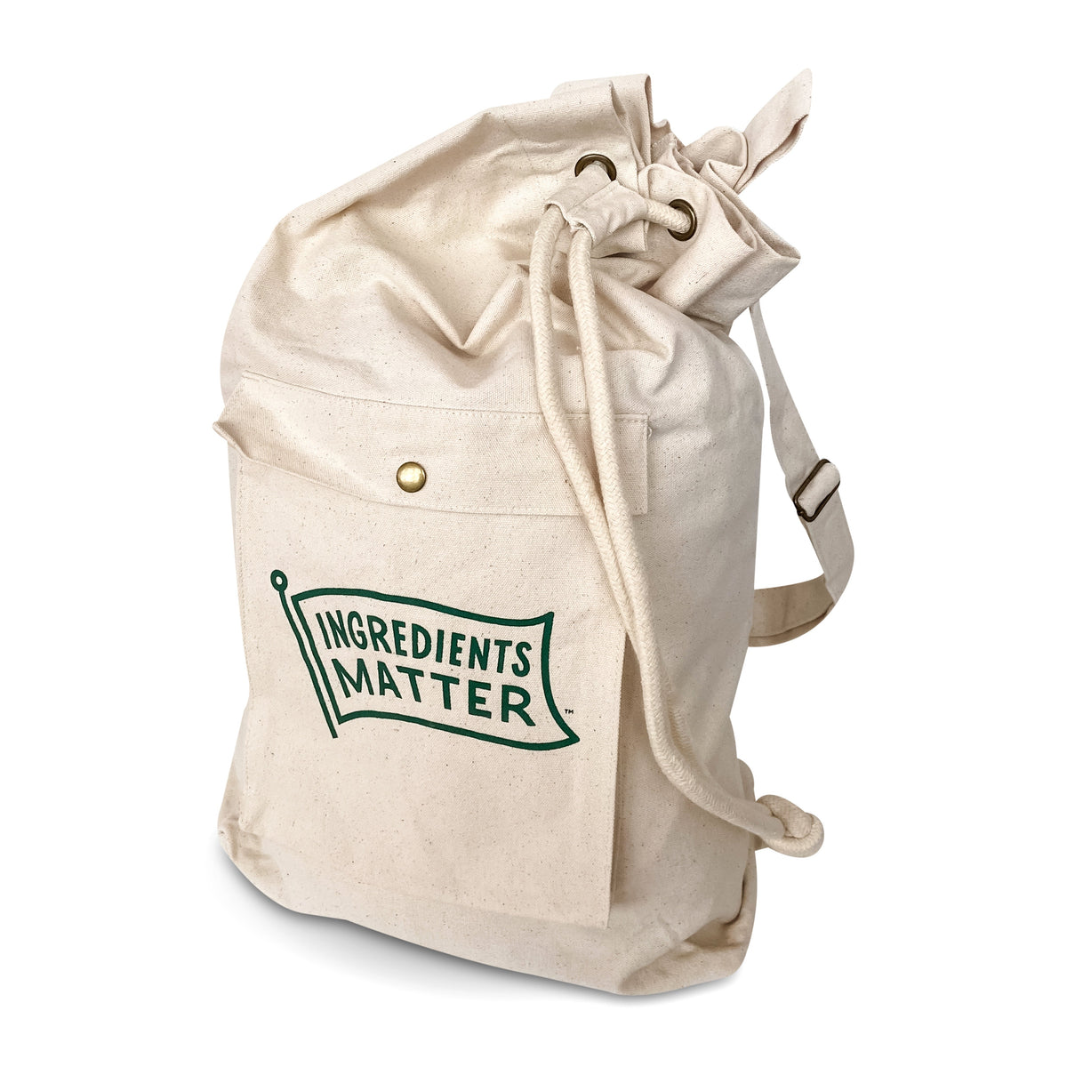 canvas tote bag with Ingredients Matter logo