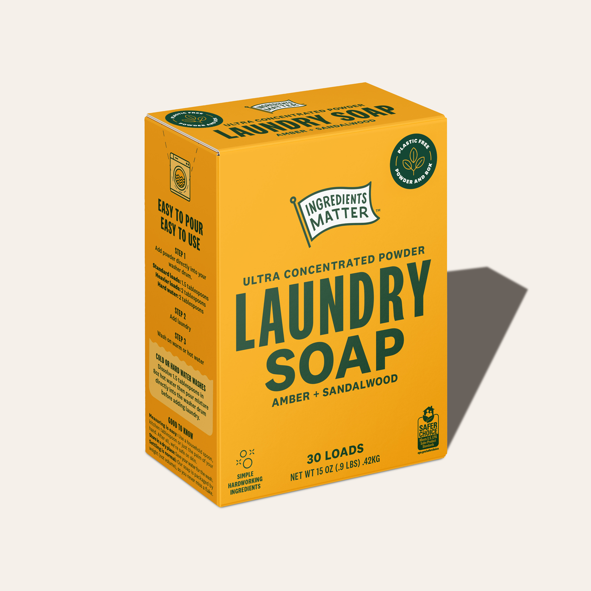 Laundry Soap: Amber + Sandalwood (30 Load)