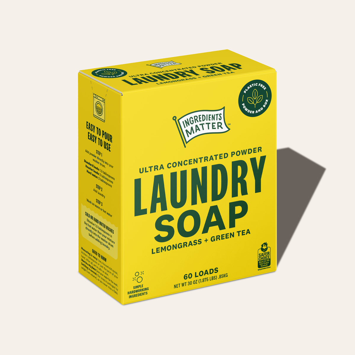Laundry Soap: Lemongrass + Green Tea (60 Load)