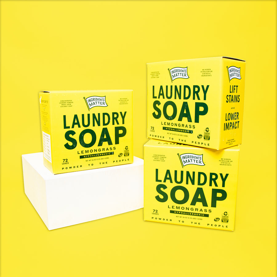 All natural lemongrass laundry soap